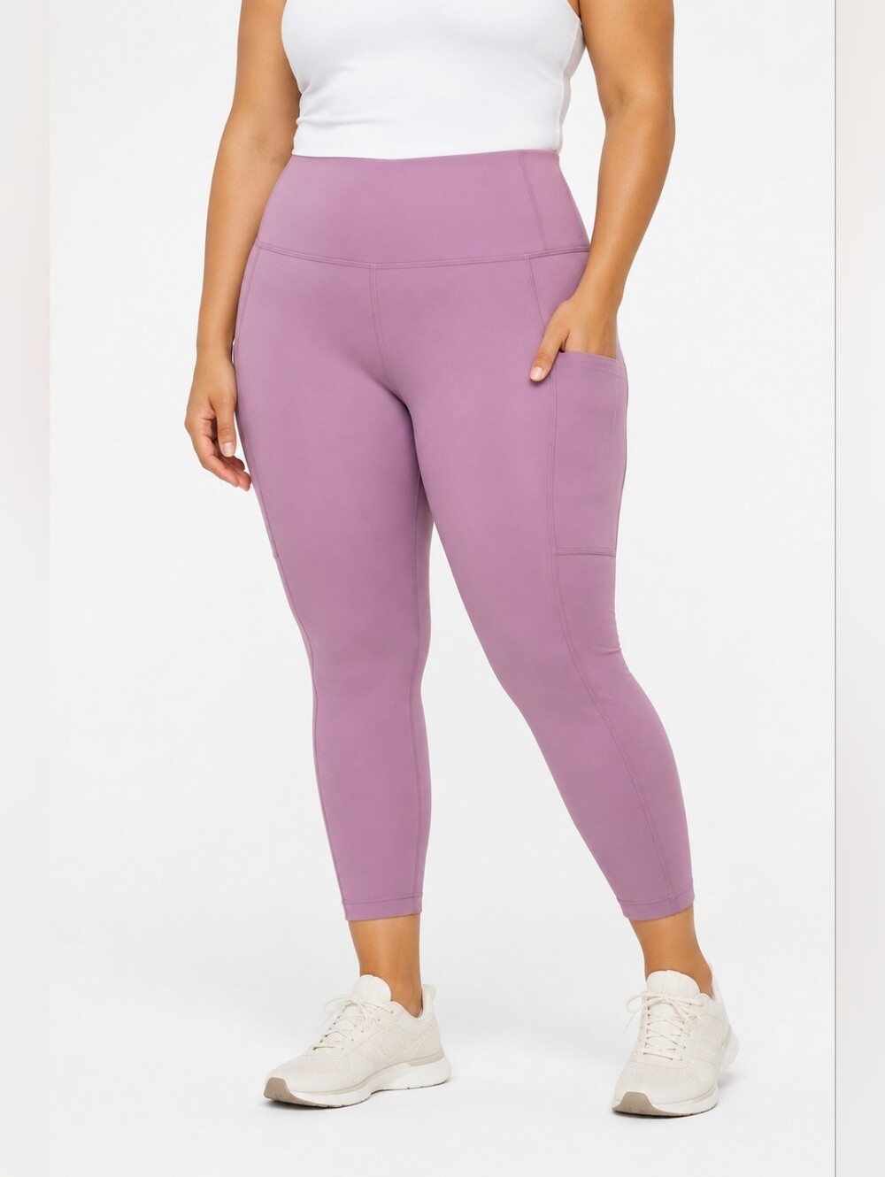 Athleta Ultimate Stash 7/8 Tight 2X Mauve Pink Pocket Leggings gorpcore granola